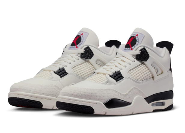 Air Jordan 4 Retro (Sail/Black/University Red)