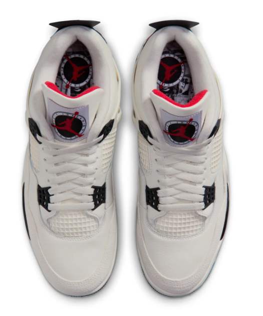 Air Jordan 4 Retro (Sail/Black/University Red)