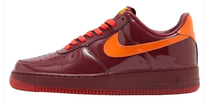 Nike Air Force 1 Low 'Patent Leather Dark Team Red Safety Orange' IO4489-601