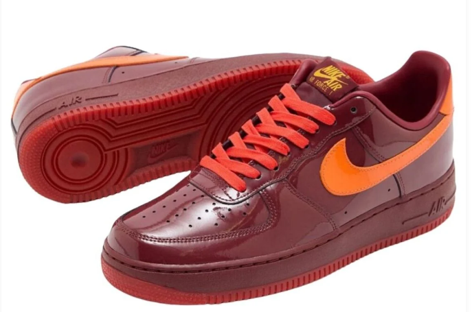 Nike Air Force 1 Low 'Patent Leather Dark Team Red Safety Orange' IO4489-601